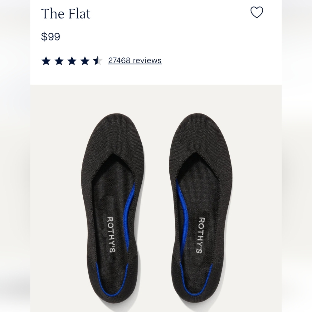 Rothy's Black and Blue Flats